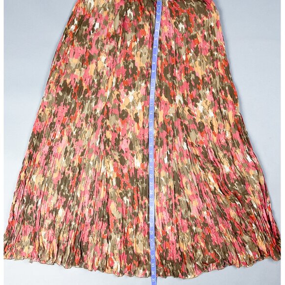Crinkled Maxi Skirt | Y2K Abstract Splotchy Patterned Flowy Long Skirt - Picture 5 of 5